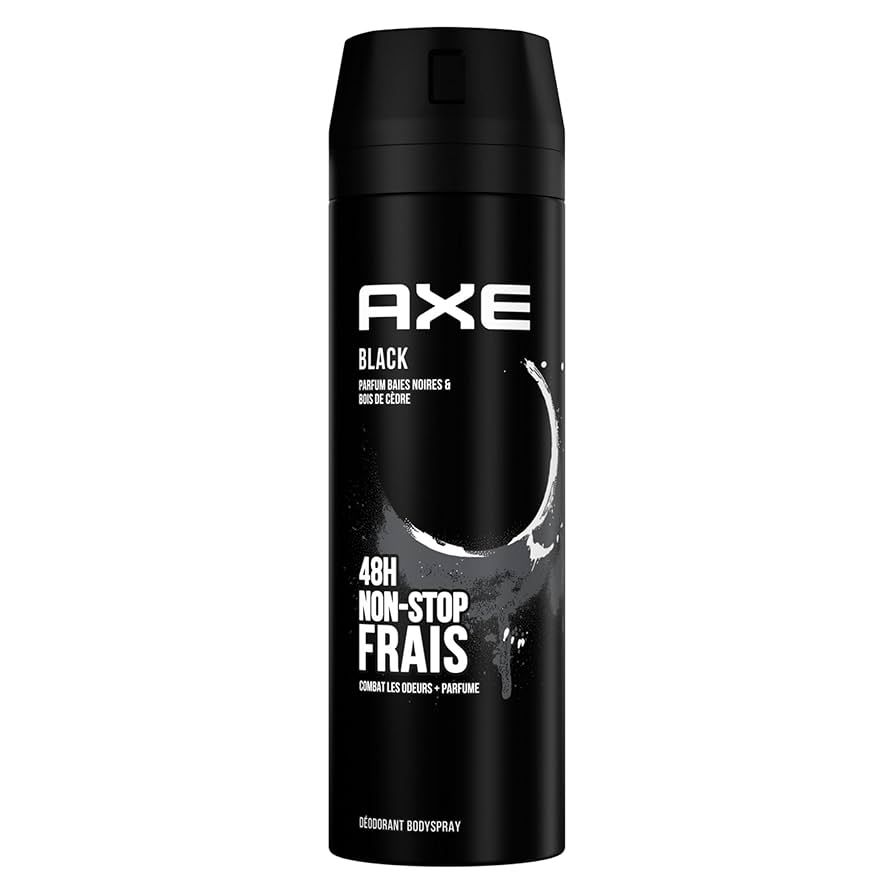مزيل عرق بخاخ للرجال من AXE، أسود، يدوم 48 ساعة