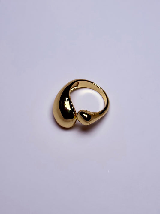 Bague ouverte unique en acier inoxydable
